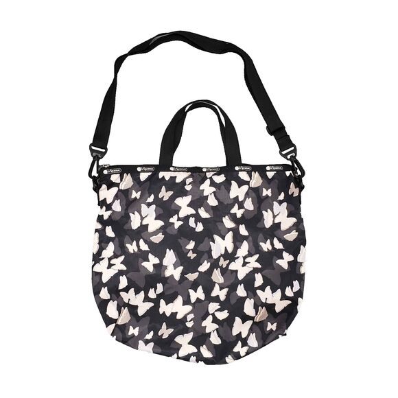LeSportSac Easy Carry Tote Bag Winged Daydream Womens Black White Pink Butterfly - Picture 2 of 5